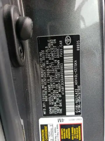 Toyota Camry Vin Number Toyota Camry Vin Number