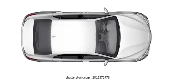 Toyota Car In Top View