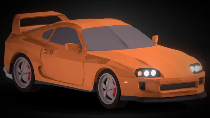 Toyota Car Low Poly Free