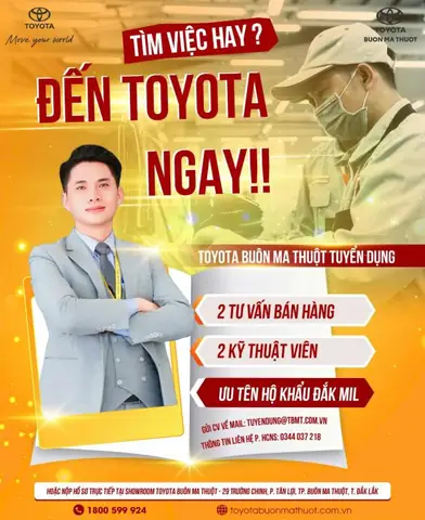 Toyota Daklak Tuyển Dụng