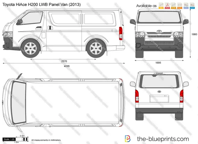 Toyota Hiace Dimensions Van