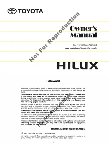 Toyota Owners Manual Pdf
