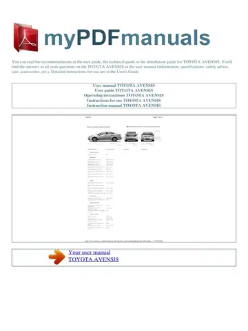 Toyota Owners Manual Pdf