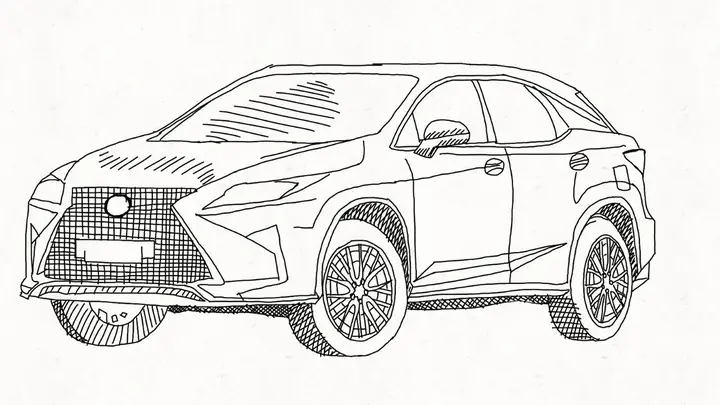 Tranh Vẽ Xe Toyota