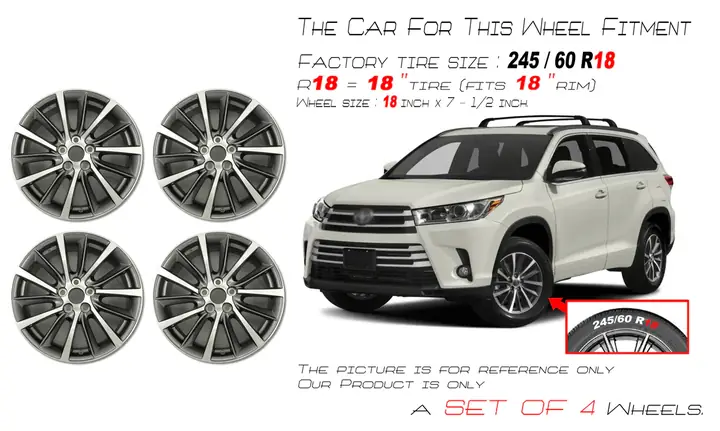 2017 Toyota Highlander Xle Tire Size