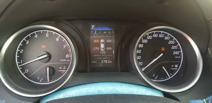 2018 Toyota Camry Tire Pressure Display