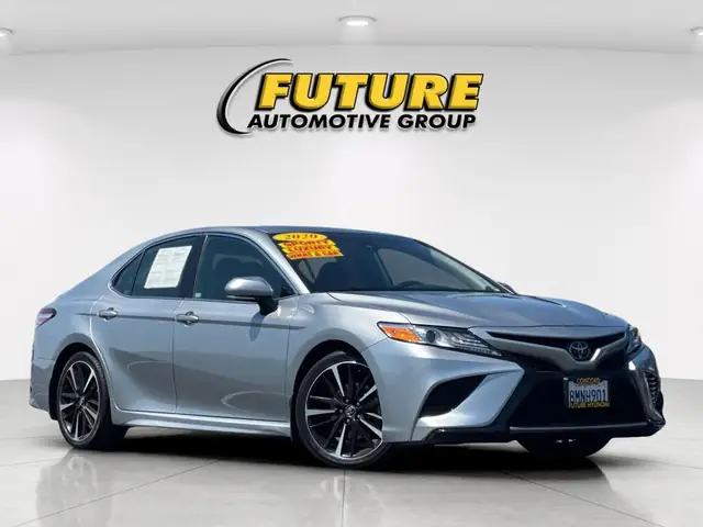 2020 Toyota Camry Xse V6 Celestial Silver Cockpit Red