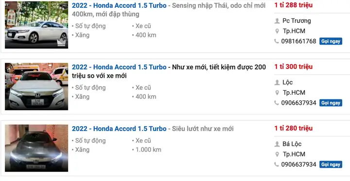 Accord Cũ Hay Toyota Camry Cũ