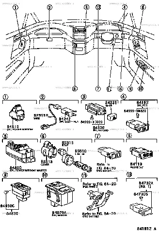 Air Conditioner Relay Of Toyota Previa