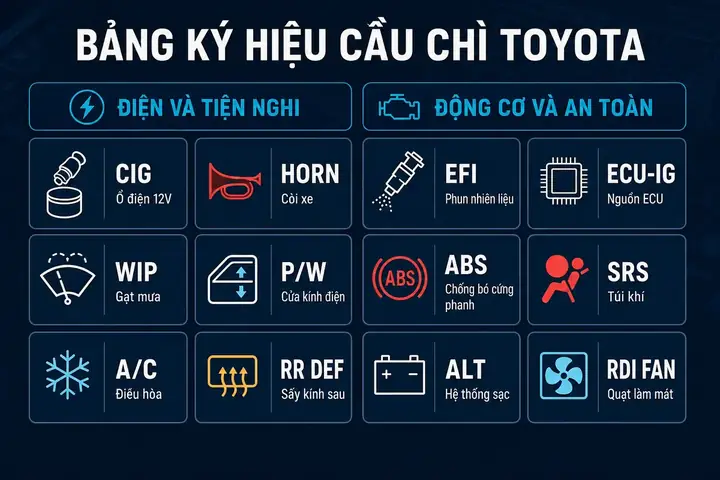 Bảng Chú Giải Các Thuật Ngữ Và Ký Hiệu Toyota Bảng Chú Giải Các Thuật Ngữ Và Ký Hiệu Toyota