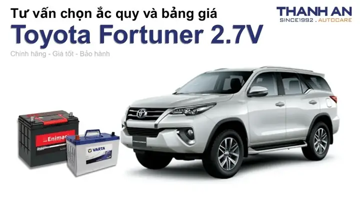 Bảng Giá Quy Định Xe Toyota Fortuner 2019