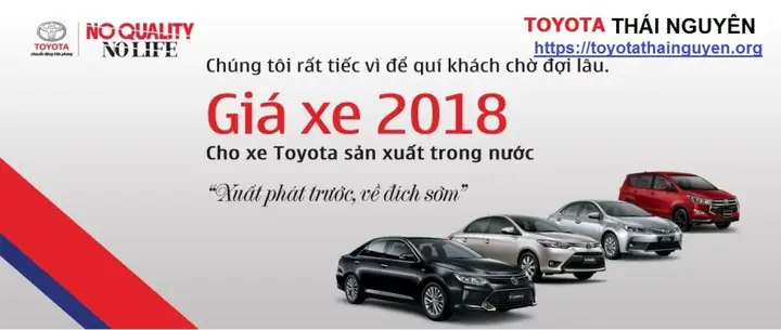Bảng Giá Xe Toyota 1 2018