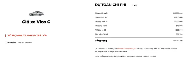 Bảng Giá Xe Toyota Tháng 8 2018