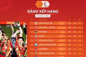 Bảng Xếp Hạng Toyota V League 2017