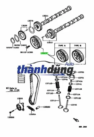 Banh Rang Trong Dộng Cơ Toyota