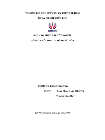 Bao Cao Thuc Tap Oto Toyota Dong Sai Gon Bao Cao Thuc Tap Oto Toyota Dong Sai Gon