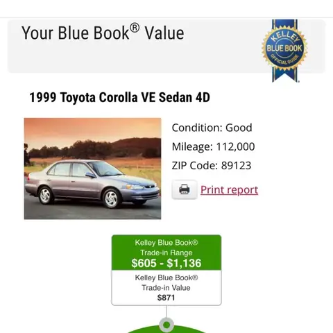 Blue Book Value 1999 Toyota Camry Blue Book Value 1999 Toyota Camry