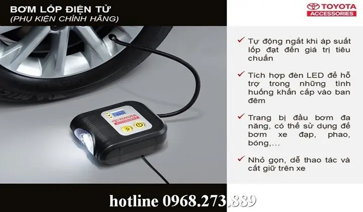 Bơm Lốp Điện Tử Đa Năng Toyota 12v Bơm Lốp Điện Tử Đa Năng Toyota 12v