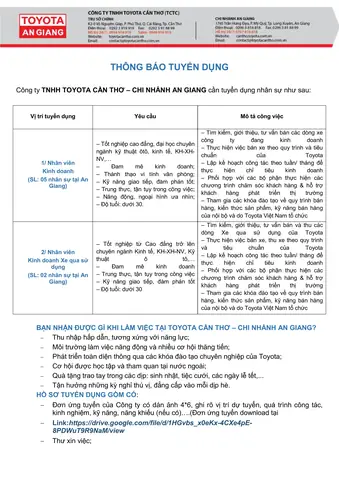 Boộ Phận Kế Hoạch Công Ty Toyota Làm Gì Boộ Phận Kế Hoạch Công Ty Toyota Làm Gì