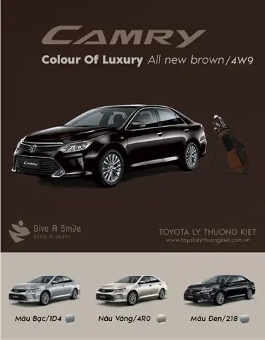 Caác Màu Của Xe Toyota Camry 2017