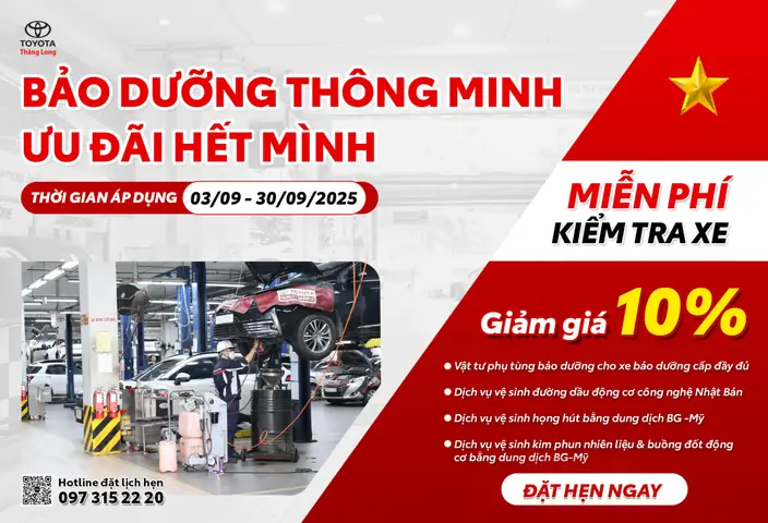 Cấp Bảo Dưỡng Thông Thường Của Toyota Thăng Long