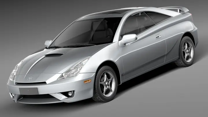 Car Black Toyota Celica Model 1999