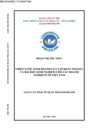 Chieến Luoc Kinh Doanh Ccua Toyota Viet Nam Hien Nay