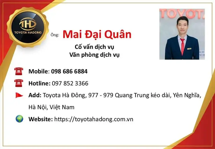 Cố Vấn Dịch Vụ Toyota Hà Đông Cố Vấn Dịch Vụ Toyota Hà Đông