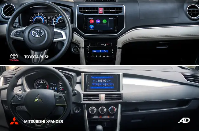 Compare Toyota Rush Vs Xpander About Interior