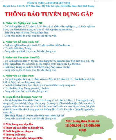 Công Ty Cổ Phần Toyota Bình Dương Tuyển Dụng