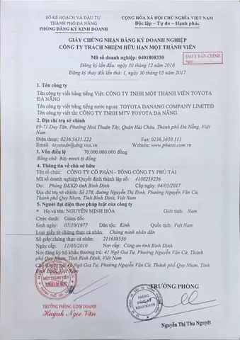 Công Ty Tnhh Một Thành Viên Toyota Đà Nẵng