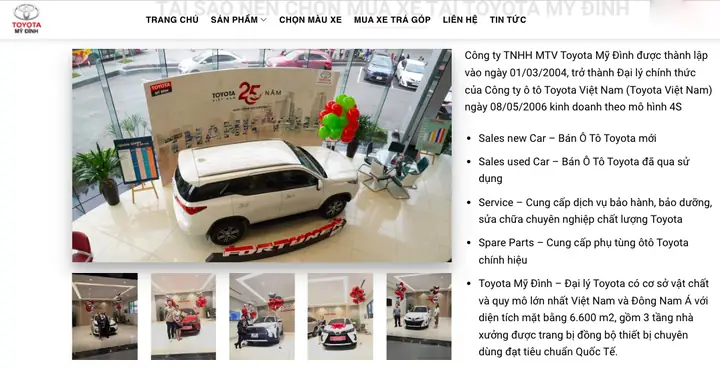 Công Ty Tnhh Mtv Toyota Mỹ Đình Tuyen Dung