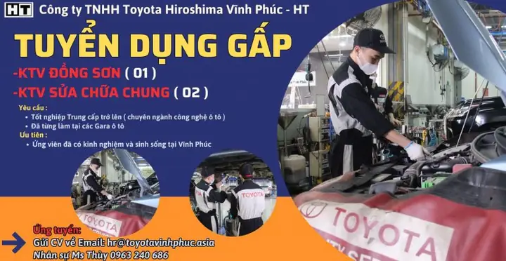 Công Ty Toyota Vĩnh Phúc Tuyển Dụng