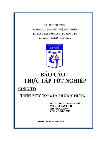 File Cáo Cáo Thực Tập Công Nghệ Oto Toyota File Cáo Cáo Thực Tập Công Nghệ Oto Toyota