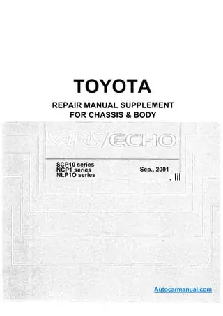 Fuel System Toyota Yaris 2001 Pdf