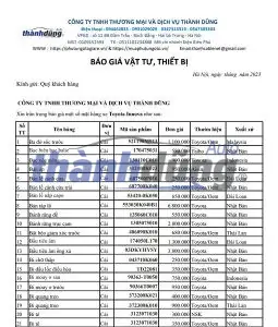 Gia Phu Tung Xe Toyota Innova