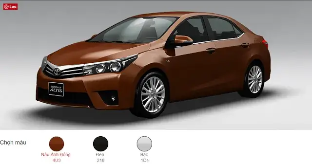 Giá Xe Toyota Altis 2016 Cu