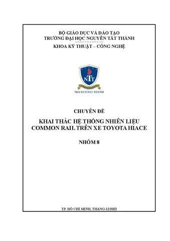 Hệ Thống Nhiên Liệu Common Rail Trên Xe Toyota Hiace Hệ Thống Nhiên Liệu Common Rail Trên Xe Toyota Hiace