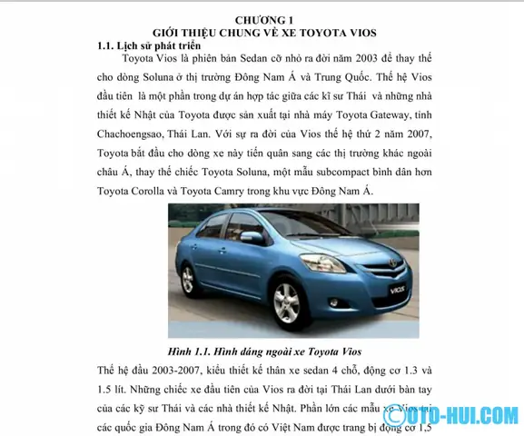 Hệ Thống Truyền Lực Xe Toyota Vios