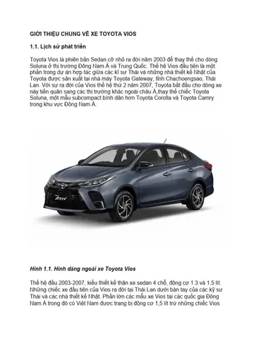 Hệ Thống Truyền Lực Xe Toyota Vios