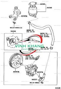Hình Ảnh Ống Dầu Trợ Lực Thước Lái Toyota