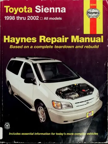 John Harold Haynes Toyota Sienna 1998 Thru 2006 John Harold Haynes Toyota Sienna 1998 Thru 2006