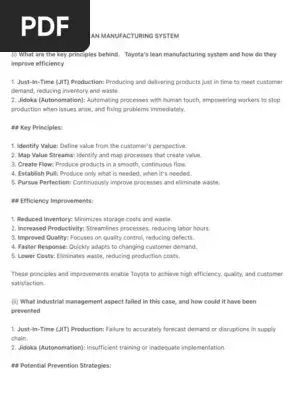 Just In Time Toyota Case Study Pdf