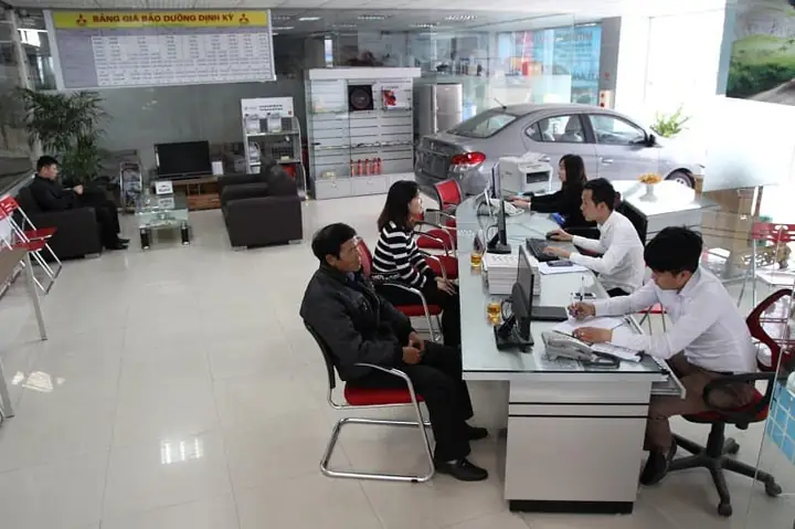 Khu Vực Tiếp Nhận Xe Của Toyota