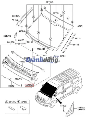 Kính Chắn Gió Xe Toyota Hilux