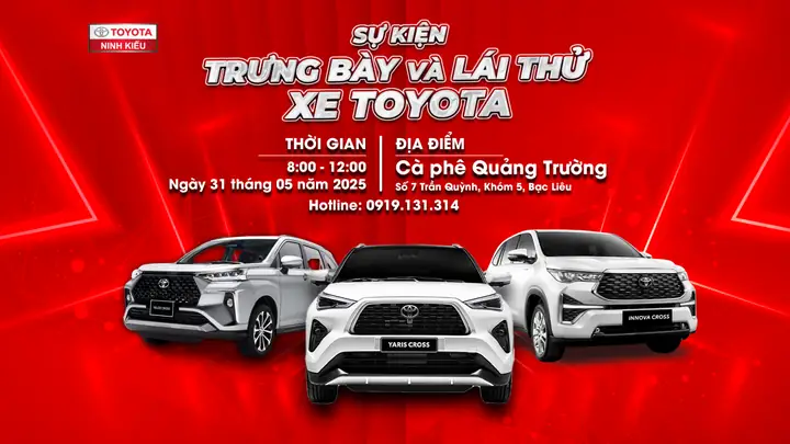 Lái Thử Xe Toyota Ninh Kiều Cần Thơ