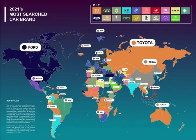 Market By Region Of Toyota Map