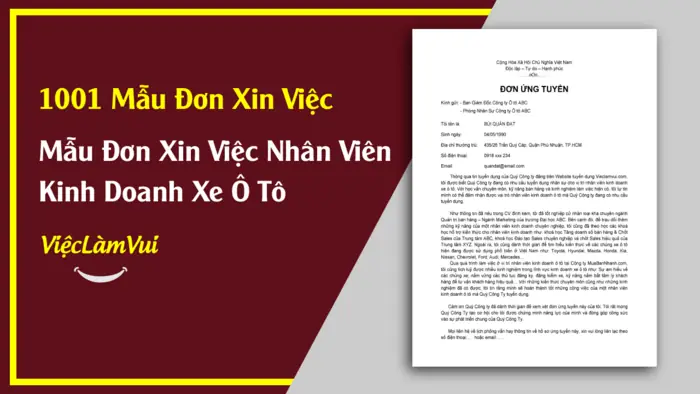 Mau Don Xin Viec Vao Toyota