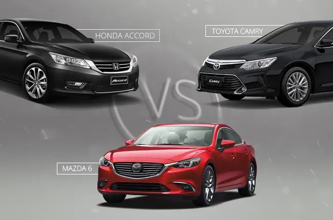 Mazda 6 Vs Honda Accord Vs Toyota Camry Mazda 6 Vs Honda Accord Vs Toyota Camry