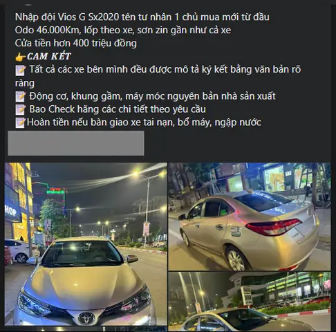O Tô Vios Cũ Nguyên Bản Toyota Cầu Diễn
